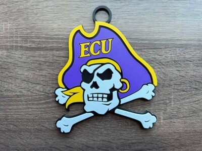 East Carolina Pirates Oversized Pendant Necklace   NCAA Fan Chain Accessory