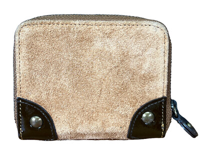 J. Crew 100% Leather Credit Card / Money Holder Tan Brown Trim | eBay