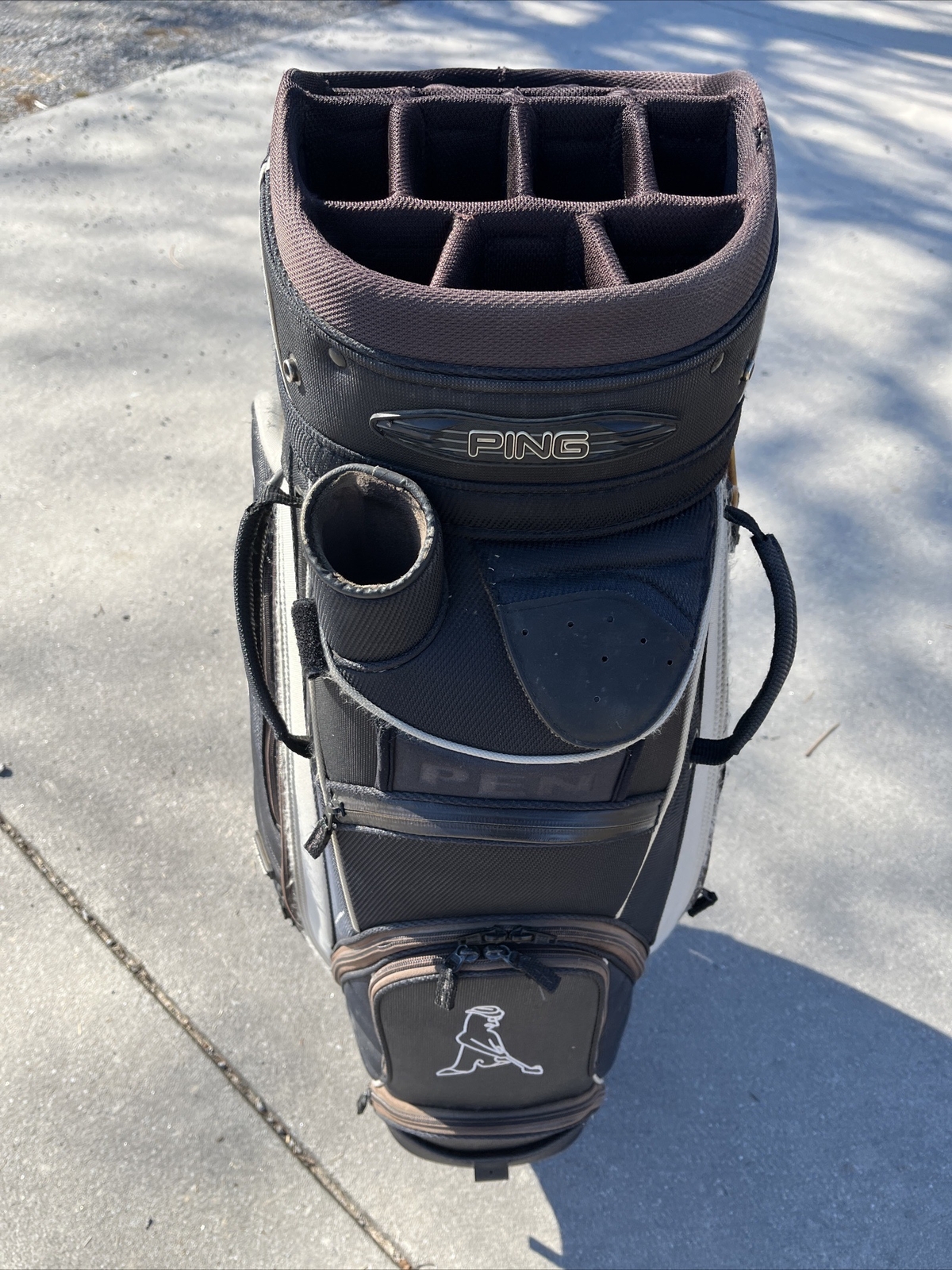 Ping Pioneer Cart Golf Bag 14 Way Divider Black Cooler Pocket All Zippers Work eBay