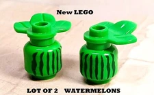 New LEGO Fruit WATERMELON Printed Garden Vegetable Striped Melon Fresh Picked
