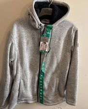 NWT Rugged Elements Men's Mountain Fleece-Lined Hoodie, Colors Gray Grey Size XL