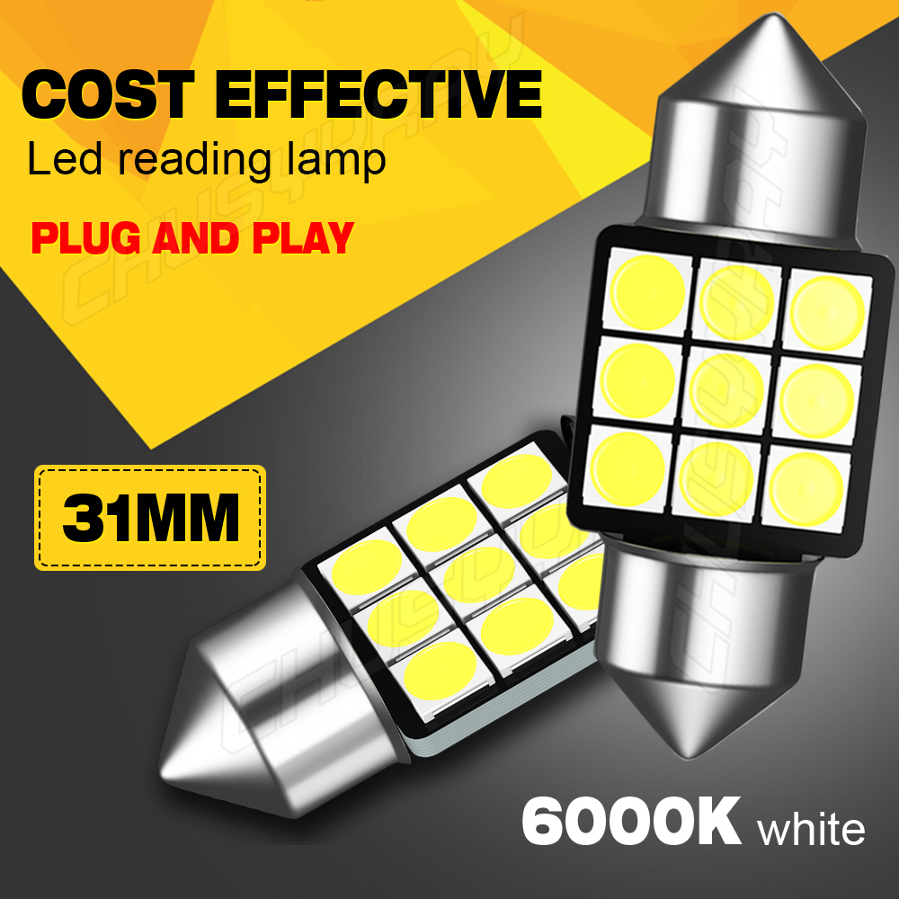 4pcs CANBUS AUXITO 31MM Festoon DE3175 Map/Dome LED Interior Light Bulbs 6000K E - Foto 6