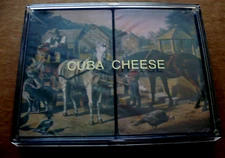 VINTAGE FARMYARD SCENE HORSES, CARRIAGE, TURKEY, FARMERS, 2 DECKS CARDS NEW