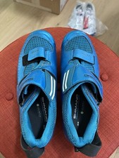 Lightly Used Shimano TR-900 Triathlon Shoes - Shimano Blue - Size 39