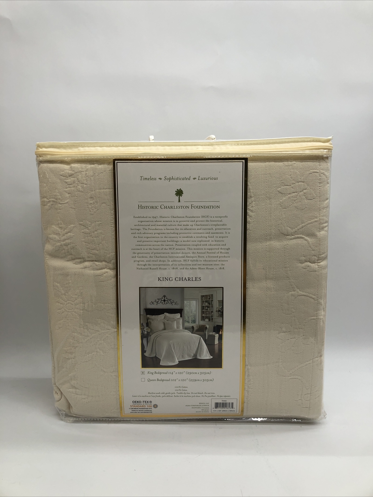 King Charles Matelasse Bedspread Ivory Historic Charleston Collection KIng eBay