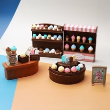 1SET Dolls House 1:12TH Scale Miniature Ice Cream Shop Cabinet Checkout Counter