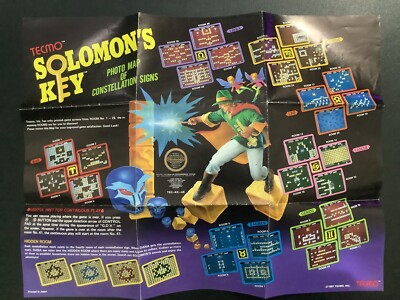 Solomon's Key Tecmo NES Nintendo Insert Poster Only