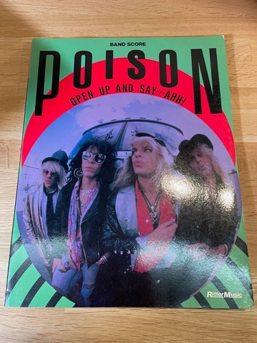 POISON OPEN UP ANS SAY AHH ! BAND SCORE JAPAN GUITAR TAB C.C. DEVILLE ...