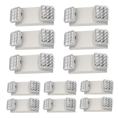 UL Listed 12 Packs White Emergency Exit Signs with Battery Backup for Busniess.
