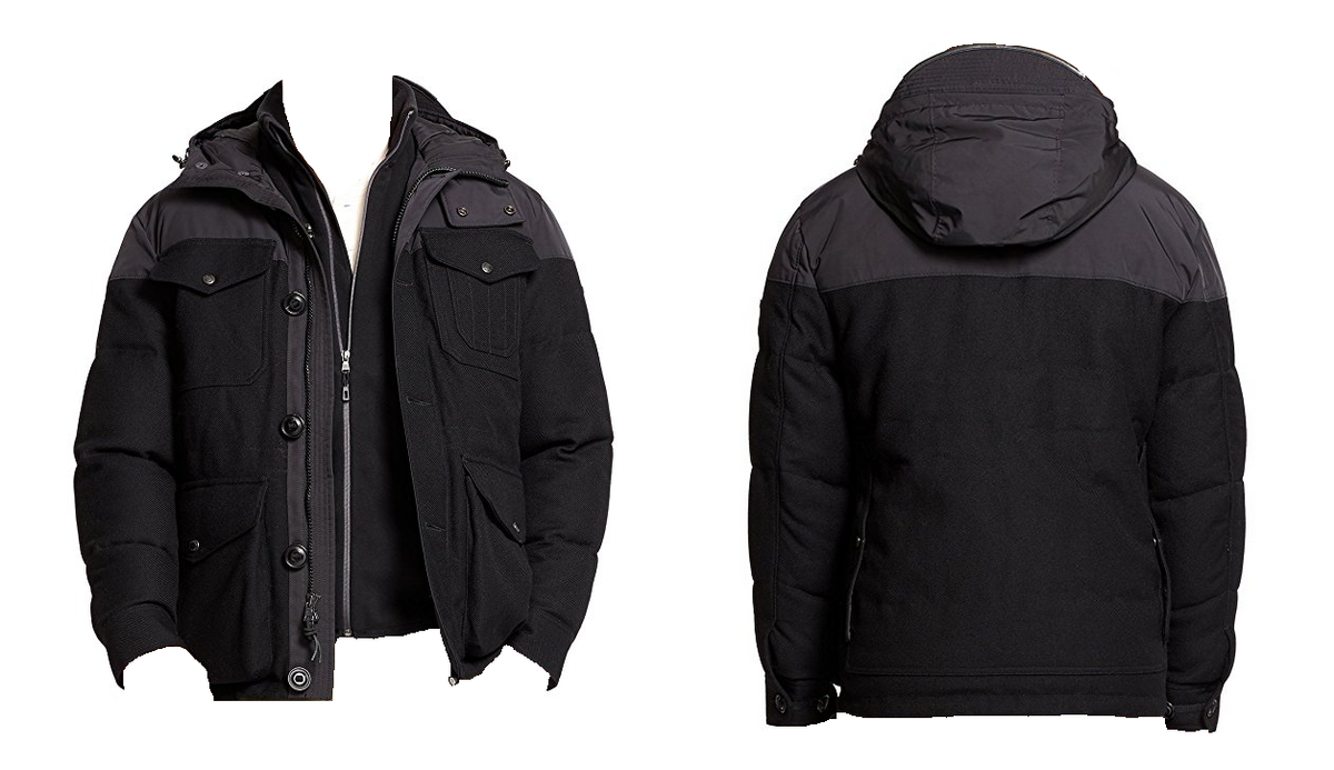895.00 Polo Ralph Lauren Quilted Wool Jacket, Turn Black, Size S