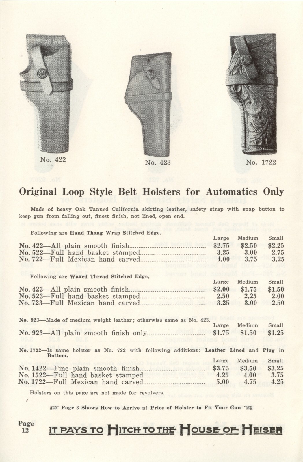 H.H. Heiser Saddlery Co. Catalog 36 on CD Gun Leather and much more