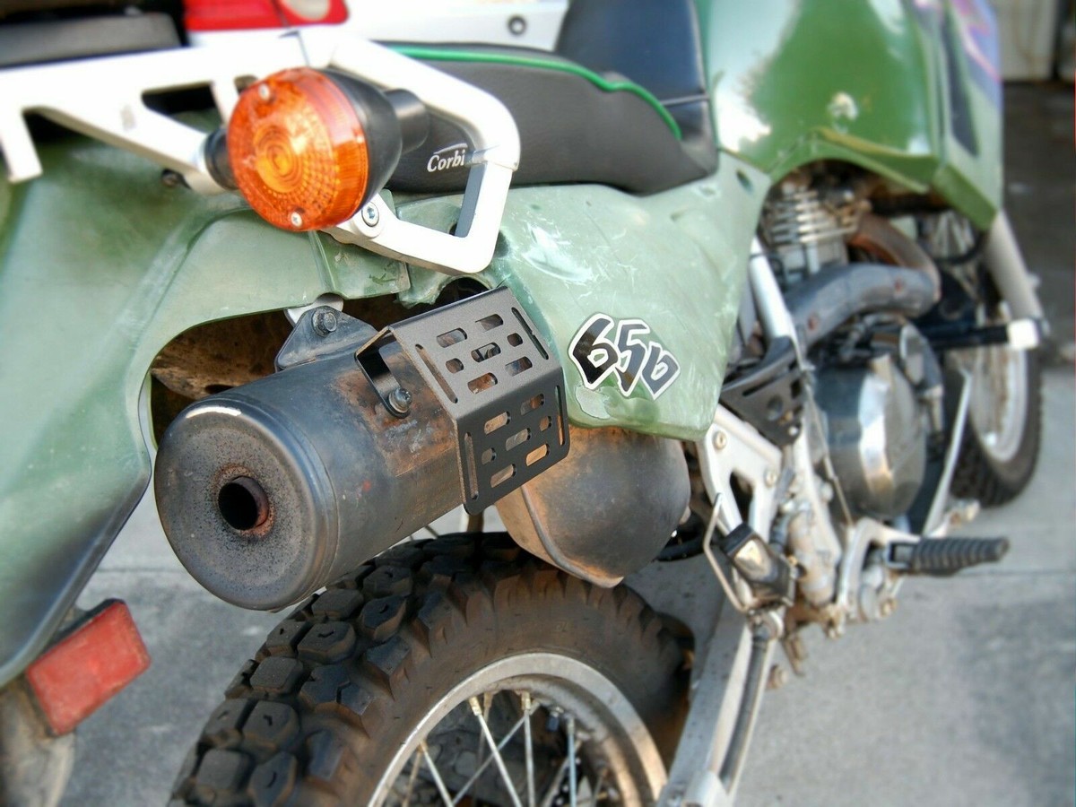 Kawasaki KLR650 KLR 650 - Exhaust Muffler Heat Shield for Soft Luggage Bags  | eBay