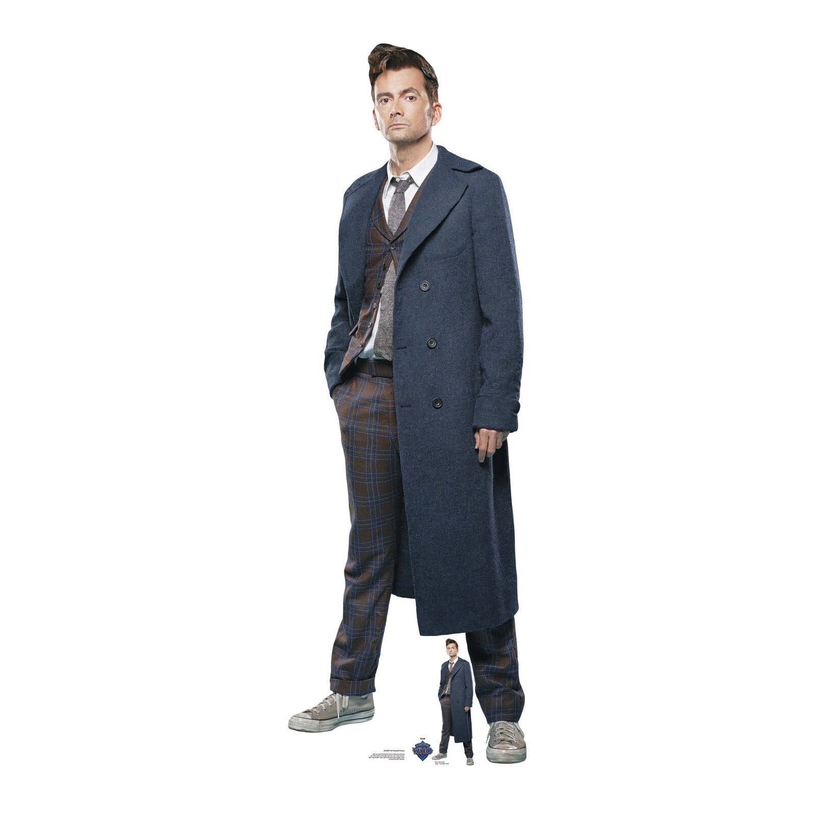 Fourteenth Doctor Who Lifesize Cardboard Cutout with Free Mini Standee D Tennant