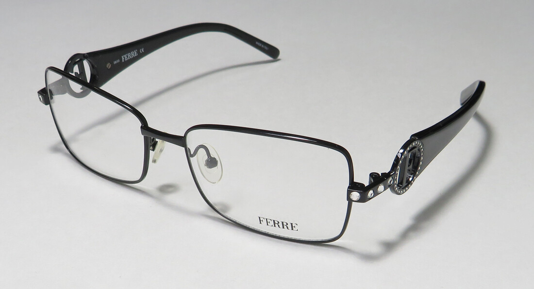 GIANFRANCO FERRE 33001 08/03 SIGNATURE SHINY LOGO ARMS MADE IN ITALY EYEGLASSES