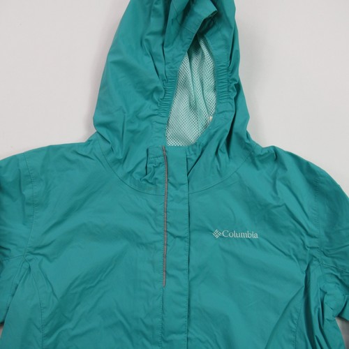 Columbia Jacket Girls XL Green Full Zip Long Sleeve Shell Lightweight - Picture 3 of 12