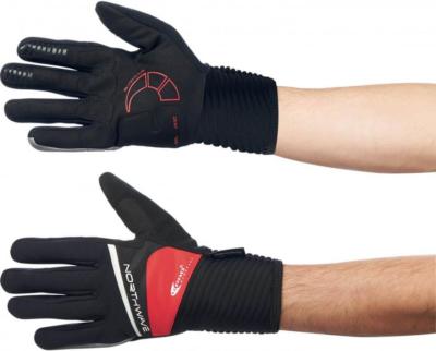 PAAR HANDSCHUHE NORTHWAVE SONIC LONG SCHWARZ/ROT
