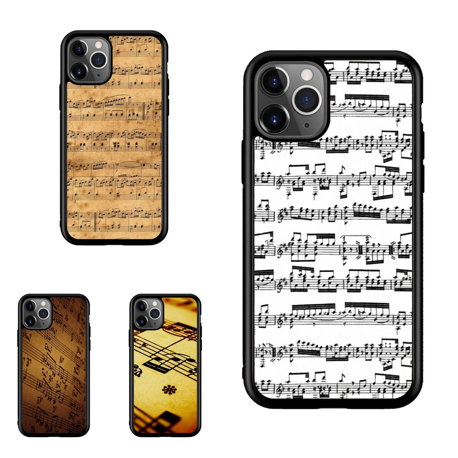 For Apple iPhone Samsung Galaxy Motorola Anti drop Cover Retro songs sheet music