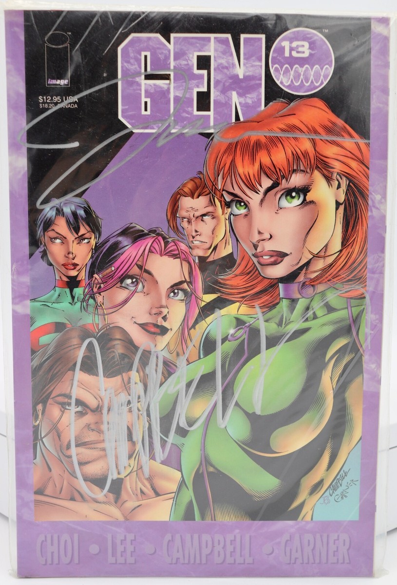 Gen 13 Comic Book Choi-Lee-Campbell-Garner Signed by Jim Lee & J