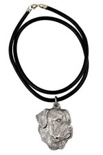 Rottweiler II - Necklace With Dog, Silver Plated Pendant For Dog Lovers, Unique