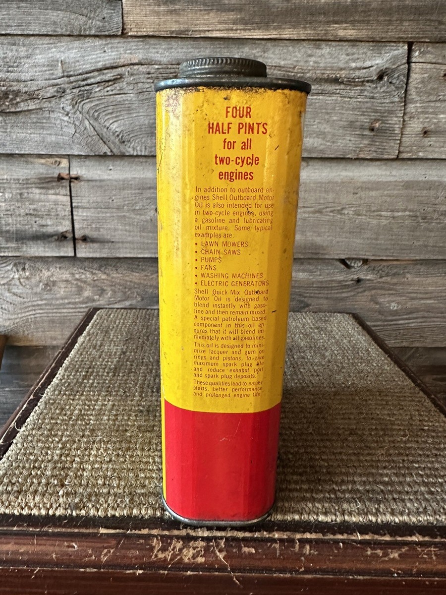 Vintage Shell Oil Can Outboard Motor Oil Can Shell Advertising | eBay