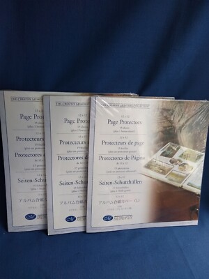 Lot of 3 Creative Memories Page Protectors 15 Sheets + 1 Bonus Sheet NOS
