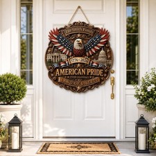 250th Anniversary America Door Hanger, Patriotic Wood Porch Sign Gift
