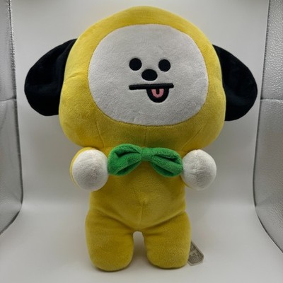 BT21 Chimmy Plush Green Bow Tie 11'' Line Friends BTS Jimin Yellow Dog Stuffed