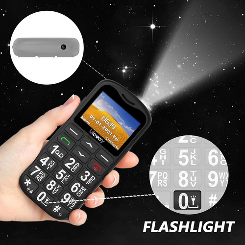 Unlocked Elderly Phone with Easy-To-Use Big Button, SOS, Speed Dial, 800Mah Batt - 第 6/7 張圖片