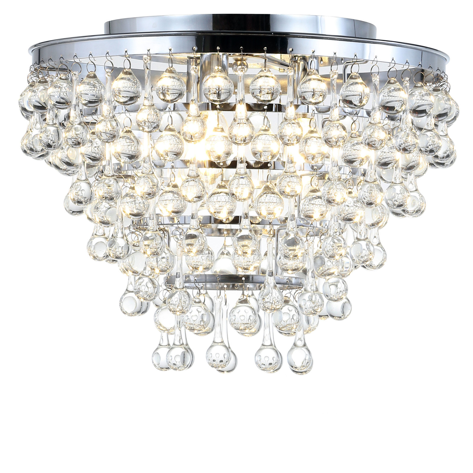 Jonathan Y Toronto 3-Light 16W Chrome LED Flush Mount