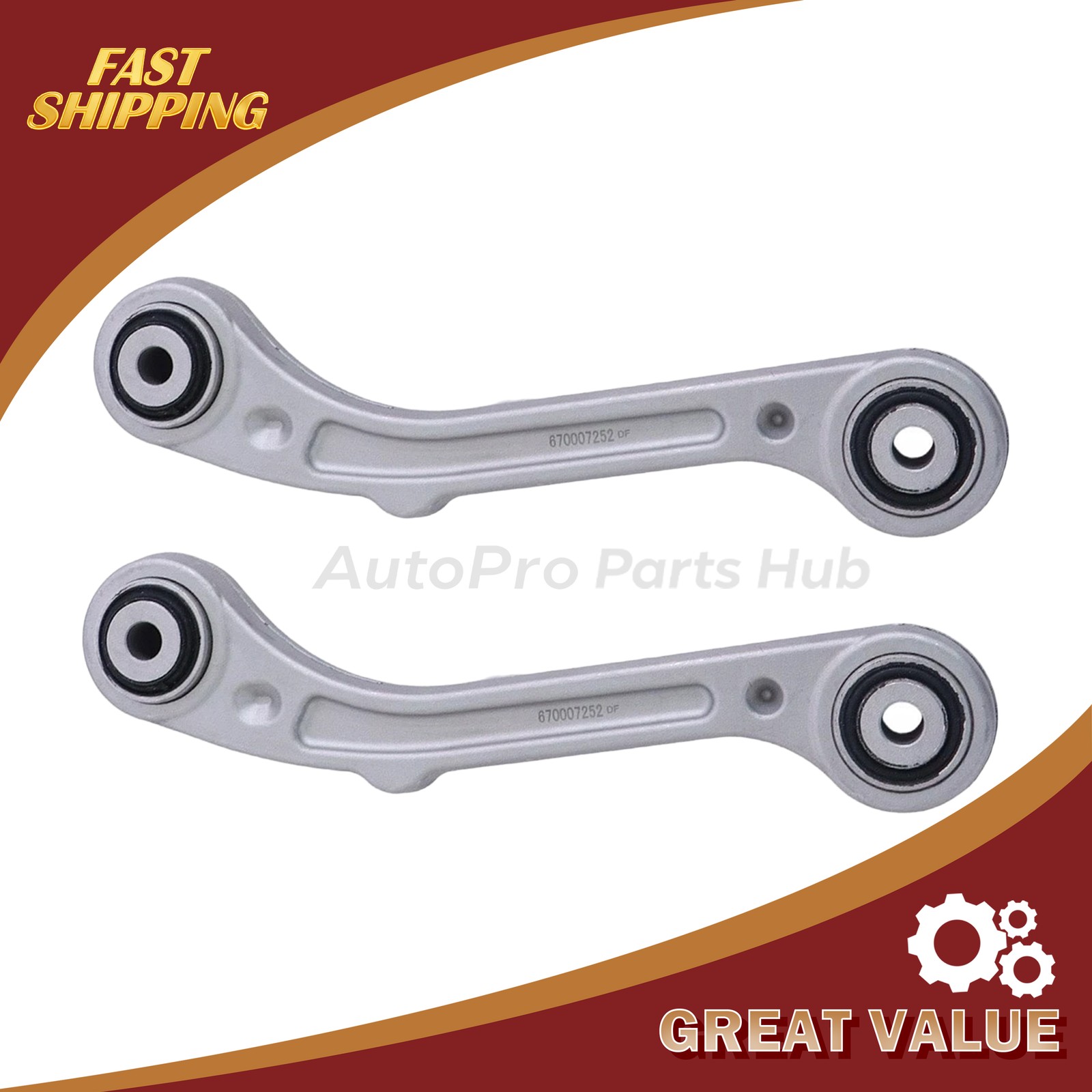 2PCS 670007252 For Maserati Ghibli Quattroporte Rear Suspension Control Arm Kit