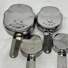4 Piece Snowman Stainless Steel Measuring Cup Set Vintage Christmas