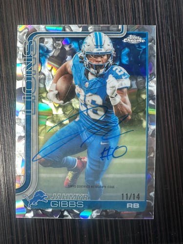 2025 Topps Chrome Jahmyr Gibbs Chrome Autographs (RAW)