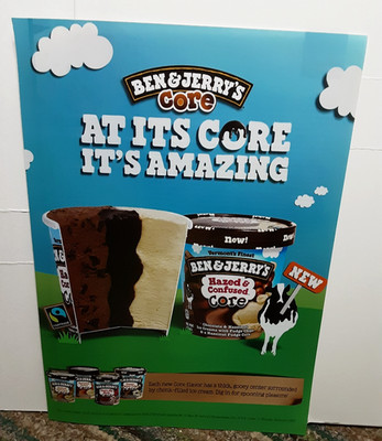 Ben & Jerry's Hazed & Confused Core Ice Cream 2014 Print Ad Original