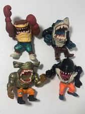 Street Sharks Lot Vintage Figure Set Slammu Ripster Jab Moby Lick Original 