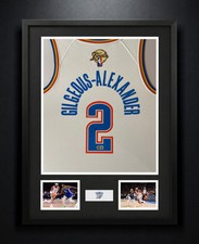 Shai Gilgeous-Alexander Signed Oklahoma City Thunder Nike Jersey Framed BAS COA