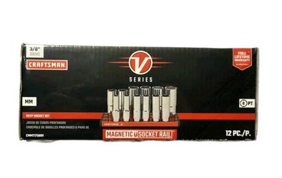 #ad Craftsman V Series 3 8quot; Drive Metric Deep Socket Set 6 Pt 12 Piece CMMT17560V $42.99