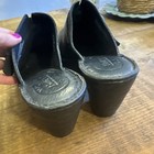 Pre-Owned Born Leather Platform Mules Black Chunky High Heel Buckle Clogs Size 8 — photo 10