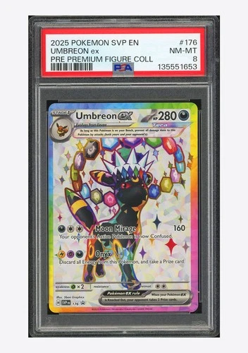 Pokemon PSA 8 Umbreon ex Promo 2025 #176 SVP Premium Figure Collection English