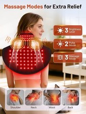 Cordless Red Light Therapy for Neck Shoulder Relief, 118pcs LED Red Light