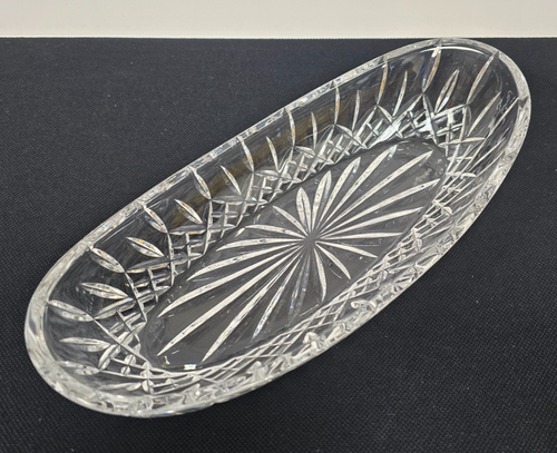 Waterford Crystal Lismore Celery Dish 10.5" Oval Serving Free Shipping - Picture 4 of 9