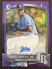 2025 Bowman Chrome Gary Gill Hill Purple Refractor Auto 231/250 Rays