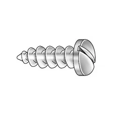 Sheet Metal Screw, 1/4" X 3/4 In, Zinc Plated Steel Pan Head Slotted Drive, 100