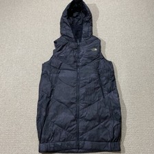 The North Face Gilet Womens Medium Black Longline Down Puffer Vest Outdoor
