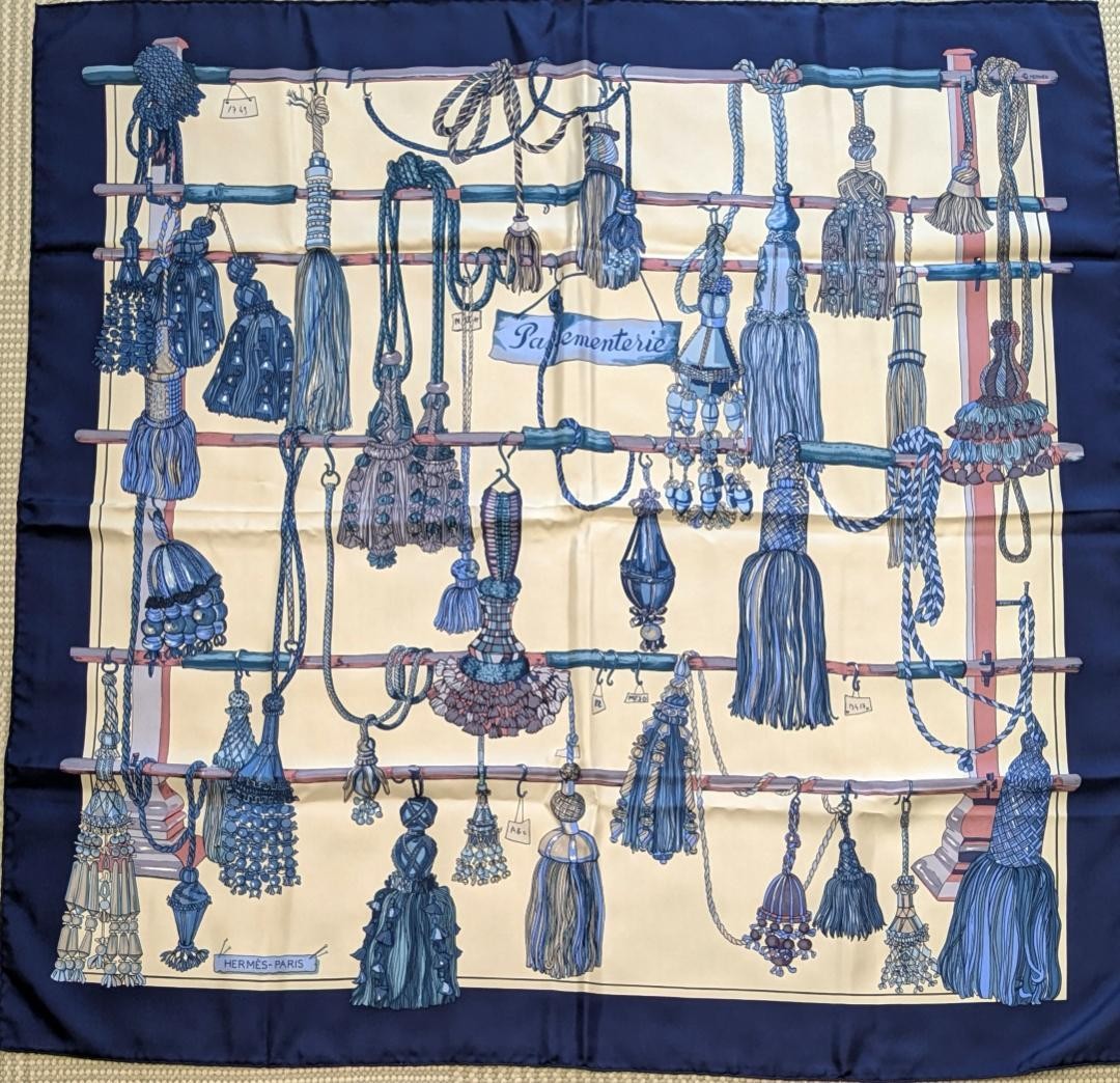 Hermes Scarf 90x90 String Decoration From Japan