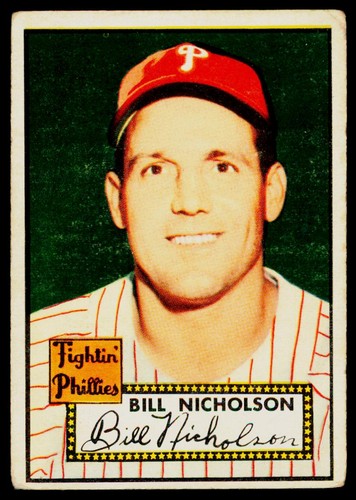 Bill Nicholson #185 1952 Topps card