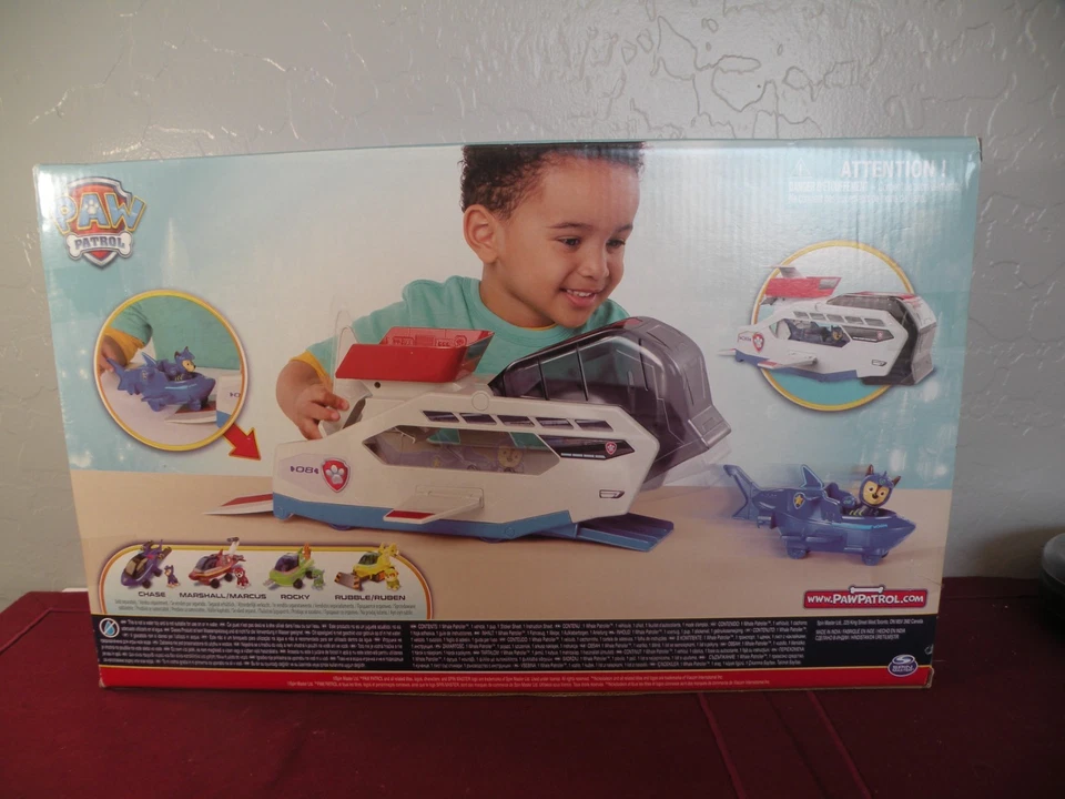 Paw Patrol Aqua Pups Whale Patroller Team Vehicle with Chase Action Figure - New - Image 4 of 4