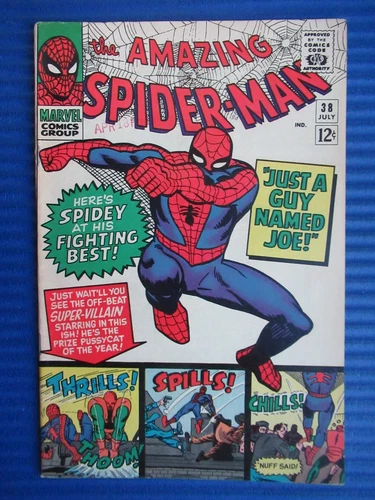 AMAZING SPIDER-MAN # 38 - (VF) -LAST STEVE DITKO-JUST A GUY NAMED JOE-AUNT MAY