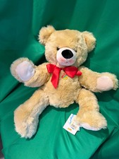 STEIFF North America Bobby Teddy Bear 15 Blonde/Red Bow COSY FRIENDS 13775