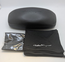 Salvatore Ferragamo Sunglasses Hard Case cleaning Cloth and Bag Authentic