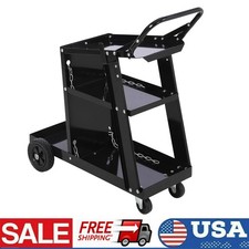Welding Cart, 3 Tier Heavy Duty Welder Cart for Mig Welder TIG Welder and Plasma